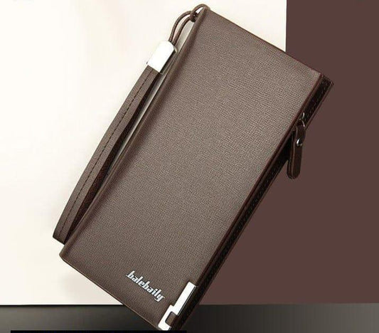 SM-03 | JIBBA Men’s Long Leather Wallet | Slim Card & Cash Holder"