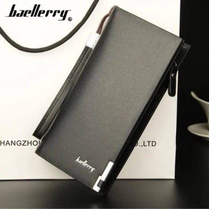 SM-03 | JIBBA Men’s Long Leather Wallet | Slim Card & Cash Holder"