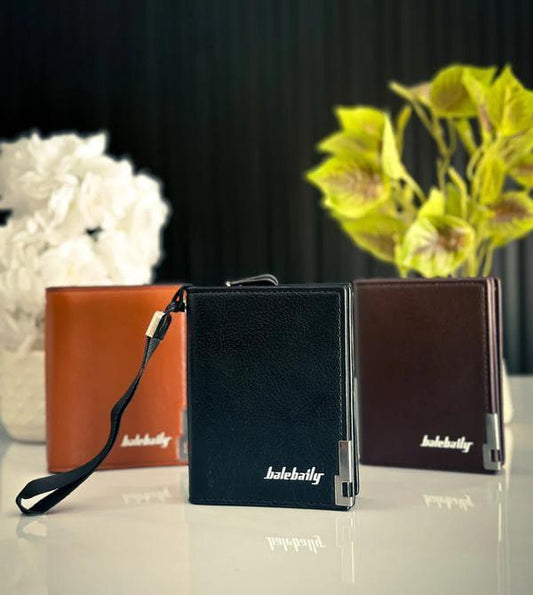 SM-02 | Men’s Leather Wallet with Strap | Stylish & Durable Card Holder