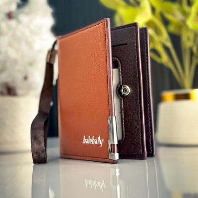 SM-02 | Men’s Leather Wallet with Strap | Stylish & Durable Card Holder